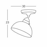 Kolarz Loftlampe Nonna, Ø 30 cm, citroner, glat kant