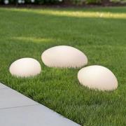 Lindby LED-solcellelampe Liedra, 3-pak, RGBW, dæmpbar