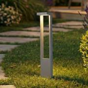 Lindby LED-gadelampe Lonete, grå, højde 65 cm, IP65