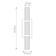 udendørs LED-væglampe FAYTON, sort, højde 54 cm metal IP44