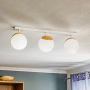 Loftlampe Sfera 3 lyskilder direkte lang glas/træ