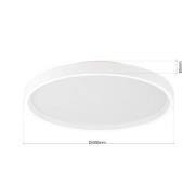 LED-loftlampe MASCA, hvid, Ø 40 cm, CCT, metal, dæmpbar
