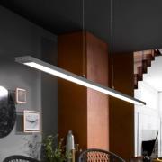 LED-hængelampe Marlo, grå, længde 120 cm, CCT, touchdimmer