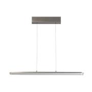 LED-hængelampe Torvi, nikkel, længde 88 cm, CCT, touchdimmer