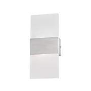 LED-væglampe FODER, nikkelfarvet, højde 27 cm, afbryder