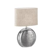 Bordlampe Chambery, sand/nikkel, højde 53 cm Linned/metal