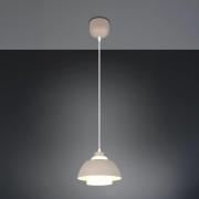 Hængelampe Tilos, beige, Ø 23 cm, metal/glas, E27