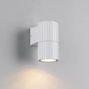 Udendørs væglampe Parana, hvid mat, højde 11 cm, metal