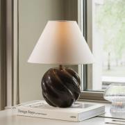 Globen Lighting bordlampe DAHLIA, beige/brun, højde 31 cm