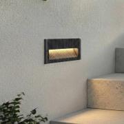 Lucande LED-vægindbygningslampe Tavion, 25 cm, antracit, IP65