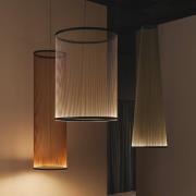 Vibia LED-hængelampe ARRAY grøn 193 x 124 cm cylinder 927 dæmpbar