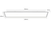 Prios LED-panel Gelora, 120 cm, 4.000 K, sølvfarvet, aluminium