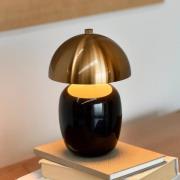 Dyberg Larsen LED-bordlampe Manhatten, sort/messing