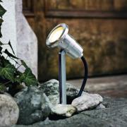 Spot med jordspyd Nema, stålfarvet, 24 cm, stål