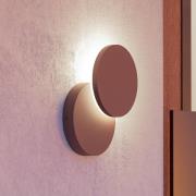 Udendørs LED-væglampe Pedersano, rustfarvet, Ø 14 cm, metal