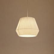 Lindby Vitore loftlampe, Ø 50 cm, tekstil, hvid