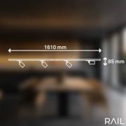 Skinnesystem startpakke, hvid, længde 150 cm, 4 x GU10