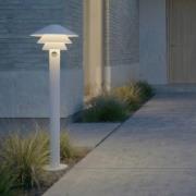 Lucande LED-gadelampe Montaro, 110 cm, hvid, med sensor