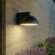 Lucande LED-udendørs væglampe Velira, sort, metal, IP54