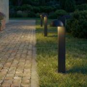 Lucande LED-gadelampe Velira, sort, 77 cm, 1 lyskilde, IP44