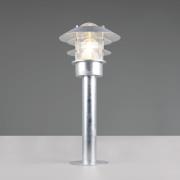 Sokkellampe Ruvuuma, zinkfarvet, højde 50 cm, metal, IP44