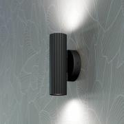 Væglampe Portillo, sort, højde 20 cm, 2 lyskilder, GU10