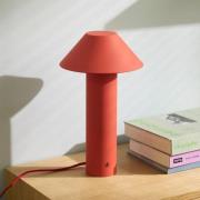 LED-bordlampe Tower, rød, højde 32 cm, metal