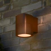 Udendørs væglampe Sidara Seaside, brun, IP54, E27