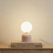 Bordlampe Miki, lyserød, glas, højde 21 cm, G9