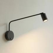 Væglampe Nex, sort, metal, højde 27 cm, GU10