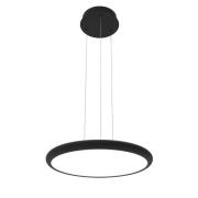 LED-hængelampe Benett, sort, Ø 50 cm, metal/akryl