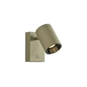 LED-væglampe Melina, olivengrøn, udhæng 12 cm, metal, dæmpbar