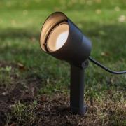 LED-spot med jordspyd EXPLORER, mørkegrå, Ø 9 cm, IP54