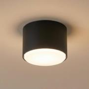 Loftlampe Tubo S, sort, stål, Ø 8 cm, GX53