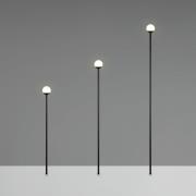 LED-lampe med jordspyd SCOOP, sort, 3 lyskilder, IP44, stik