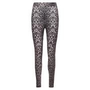 Leopard Print Leggings - Grå Sort Leo