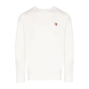 Hvid Logo Broderet Sweater