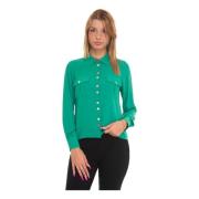 Polyester Bluse med Lomme