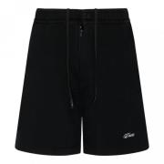 Sort Bomuld Lange Shorts