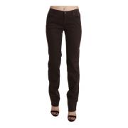 Brun Slim-Fit Bomuld Skinny Jeans