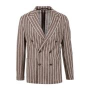 Dove Grey Dobbeltbrystet Blazer