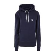 Grå Fox Head Patch Classic Hoodie