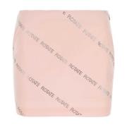 Pastel Pink Poplin Mini Skirt