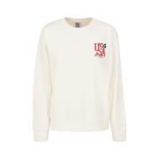 Bomuld Crew-neck Sweatshirt med Ikonisk Print