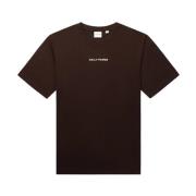 Essentiel Brun Jersey T-shirt med Logo Print