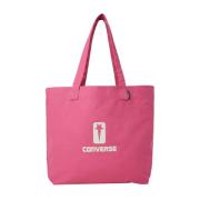 Logo Print Tote Bag i Bomuldskanvas