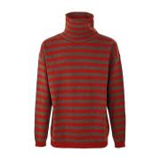 Turtleneckhals jumper striber detaljer