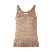 Ærmeløs silkeknit top