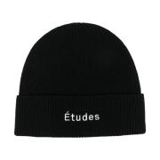 Sort Strikket Logo Beanie