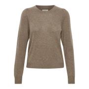 Rundhalset Strik, 100% Cashmere, Afslappet Pasform